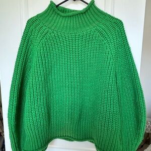 Bright Green Mockneck Sweater